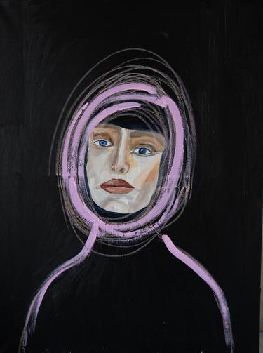 Original Abstract Expressionism Portrait Paintings by Justina Gvė