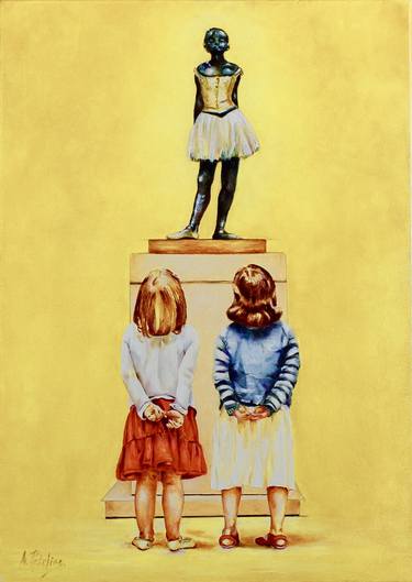 Original Figurative Children Paintings by Maria Petelina