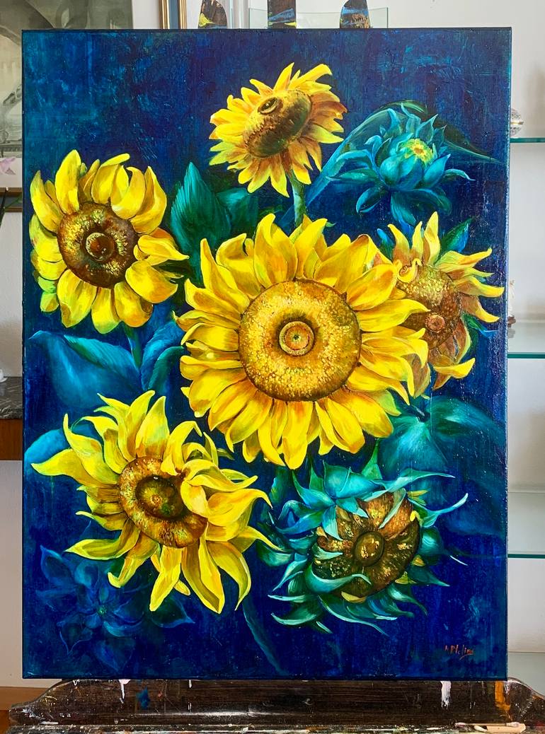 Original Impressionism Floral Painting by Maria Petelina