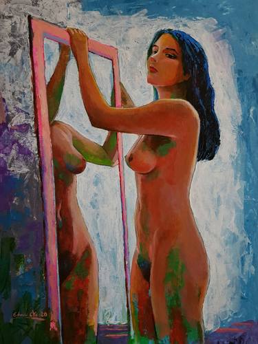 Original Expressionism Nude Paintings by Eduardo Cko