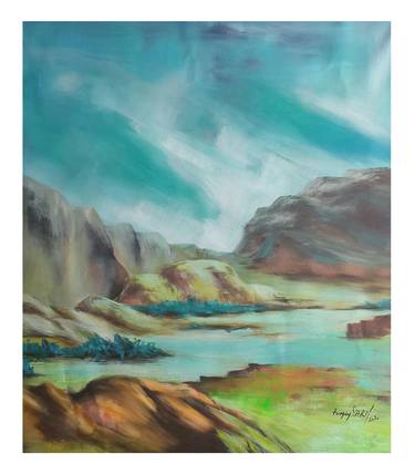 Print of Abstract Expressionism Landscape Paintings by turğay SARI