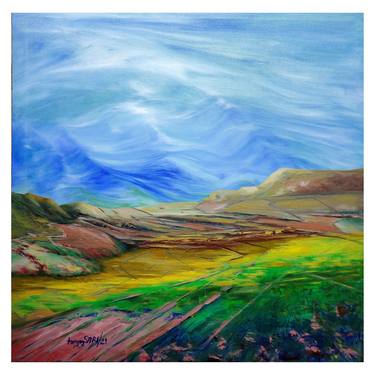 Print of Expressionism Landscape Paintings by turğay SARI
