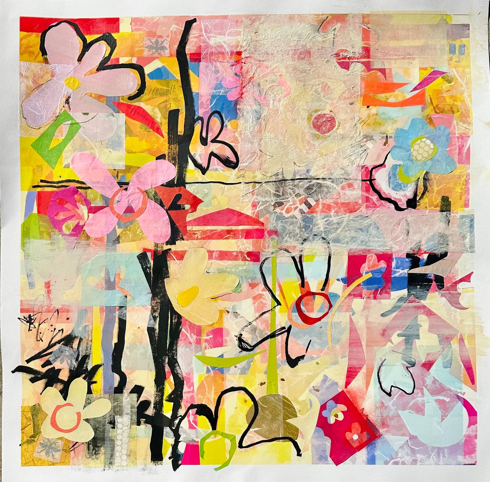 floral frenzy Mixed Media by Kathy Dunaway | Saatchi Art United