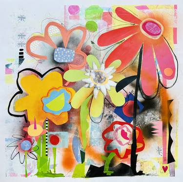 Original Abstract Expressionism Abstract Mixed Media by Kathy Dunaway