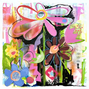 Original Abstract Expressionism Abstract Mixed Media by Kathy Dunaway