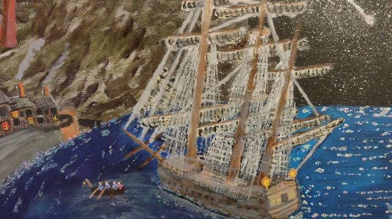 Original Contemporary Ship Painting by David Westwood