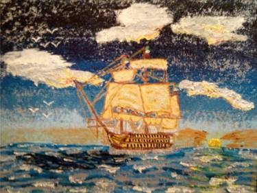 Print of Ship Paintings by David Westwood