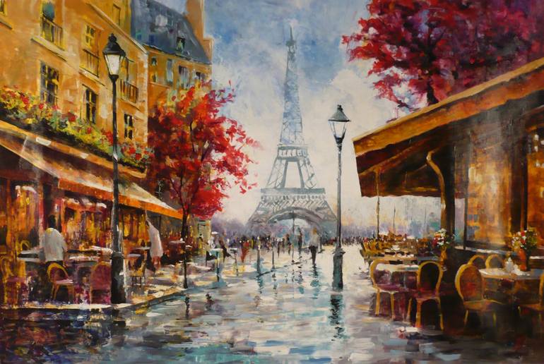 Paris (171206) Painting by Carlos Aromaz | Saatchi Art