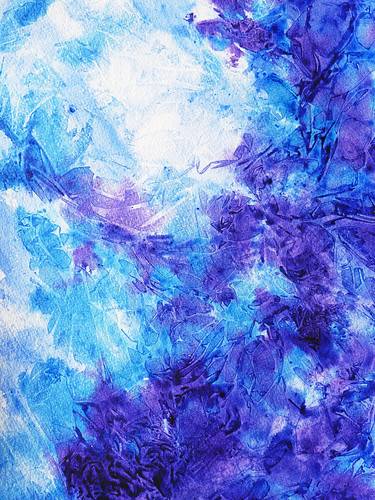 Purple Feathers Blue Breeze Unique Abstract Art Painting by Irina  Sztukowski - Fine Art America