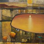 Unique abstract landscape “Global warming” by ELIZAVETA PUGACHEVA