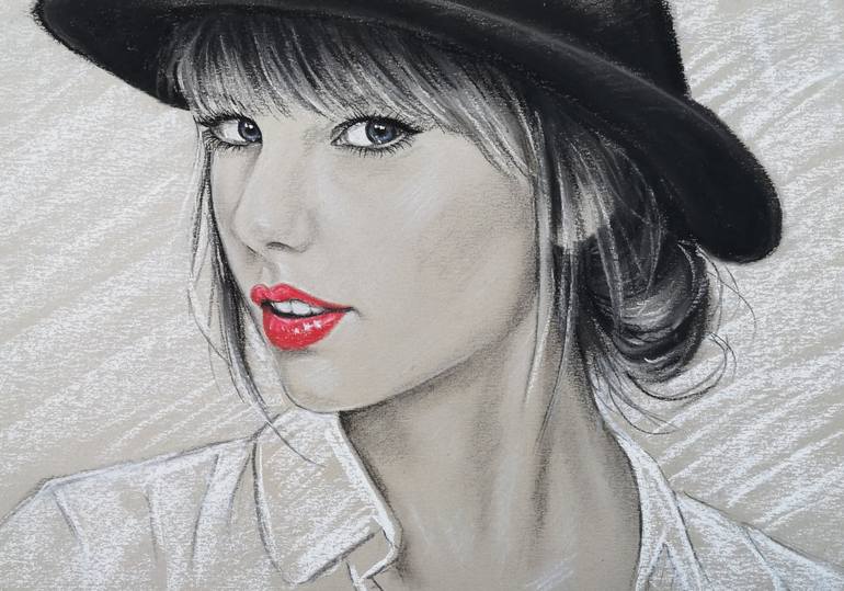 taylor swift drawings in pencil easy