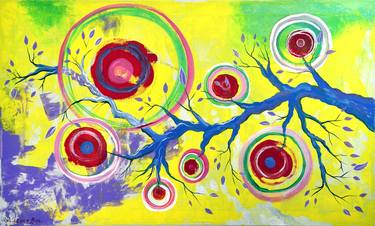 Print of Abstract Expressionism Tree Paintings by Natalia Didenko