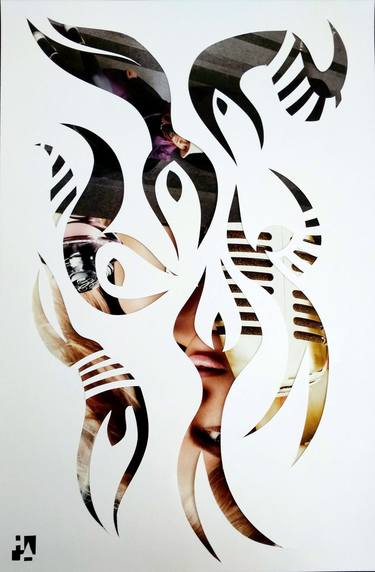 Print of People Collage by Natalia Didenko