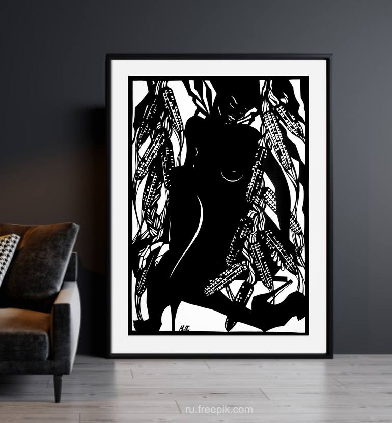 Original Figurative Women Collage by Natalia Didenko