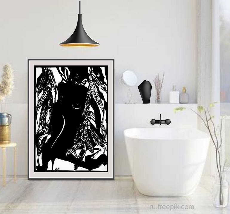 Original Figurative Women Collage by Natalia Didenko