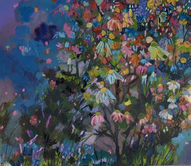 Original Abstract Floral Paintings by Anne Cleary