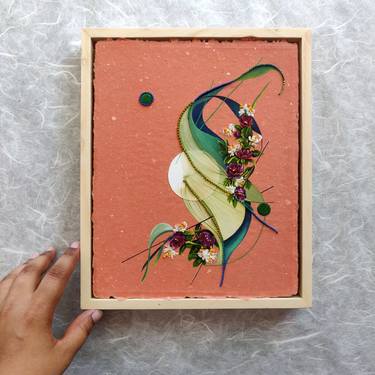 Original Floral Mixed Media by Menka Desai