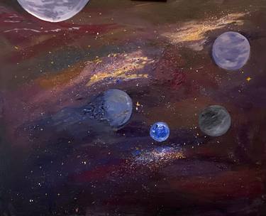 Print of Outer Space Paintings by Viktor Didishvili