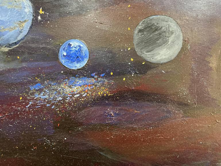 Original Fine Art Outer Space Painting by Viktor Didishvili