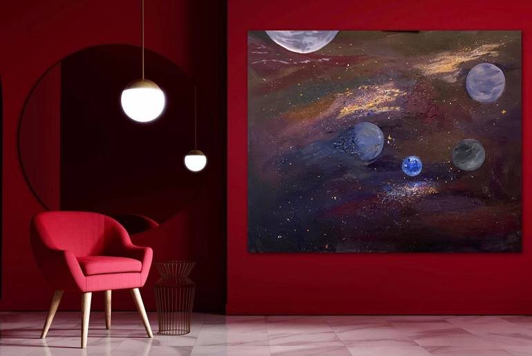 Original Outer Space Painting by Viktor Didishvili
