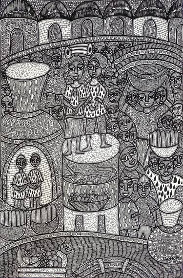 Original Pop Art Abstract Drawings by Ifeoluwapo Adeyinka