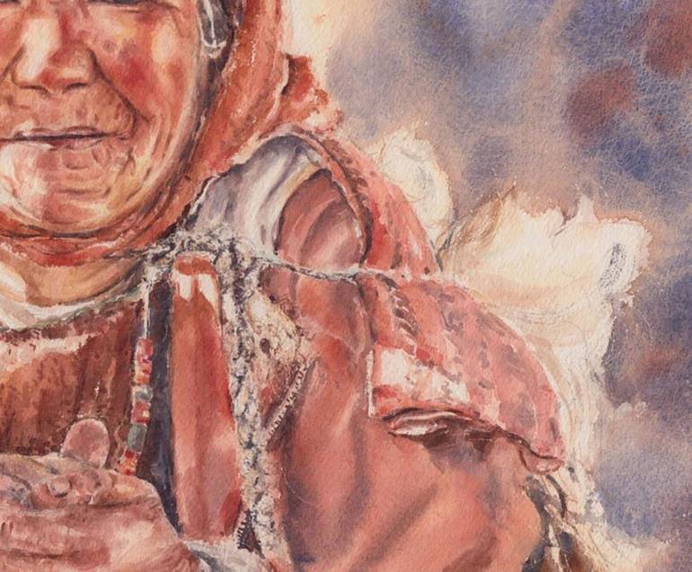 Original Realism People Painting by Le Hua