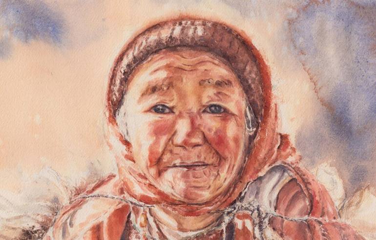 Original Realism People Painting by Le Hua