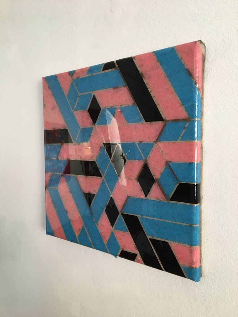 Original Geometric Abstract Painting by Martin Dukes