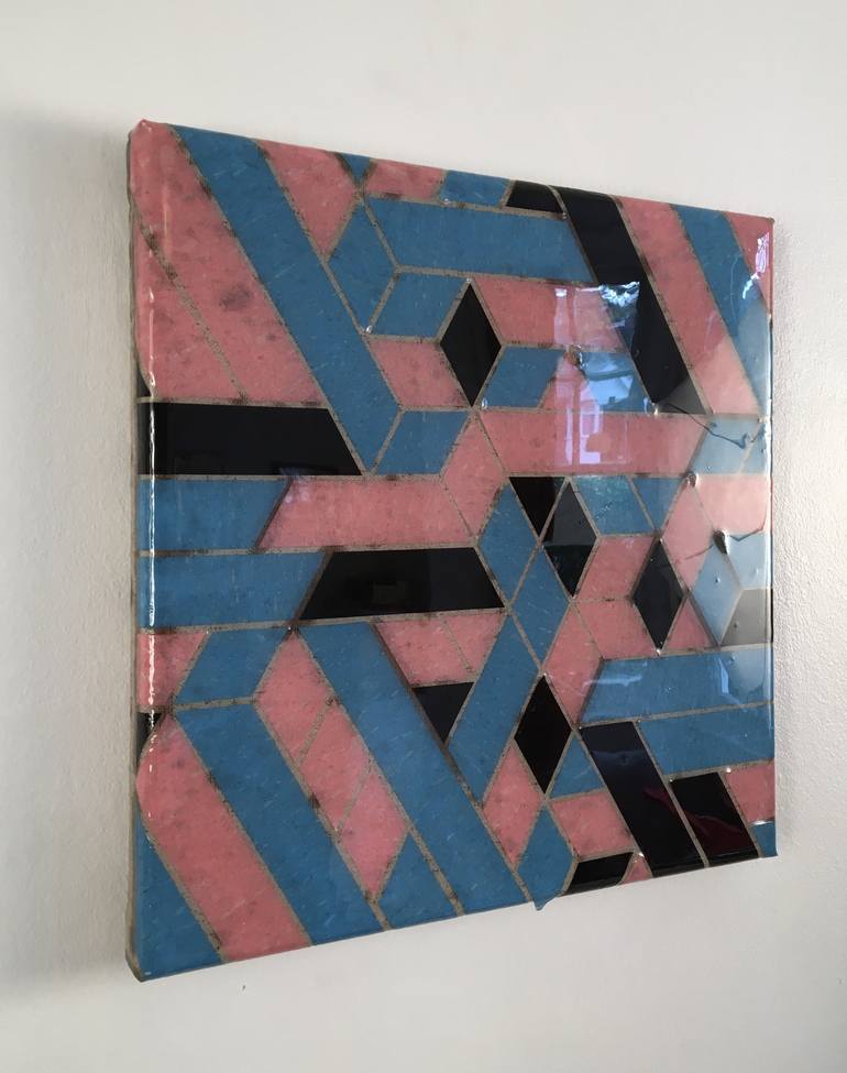 Original Geometric Abstract Painting by Martin Dukes