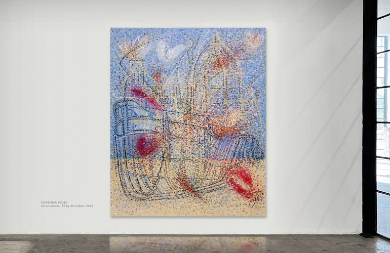 Original Abstract Expressionism Abstract Painting by Hermann Lederle