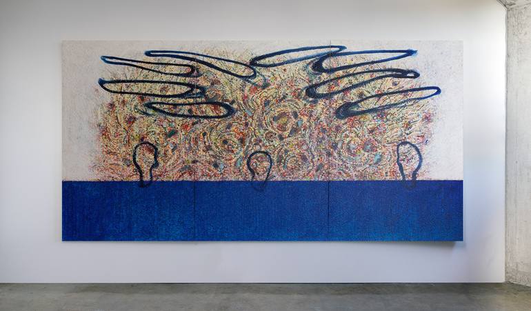 Original Abstract Expressionism Abstract Painting by Hermann Lederle