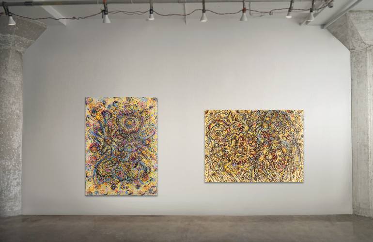 Original Abstract Expressionism Abstract Painting by Hermann Lederle