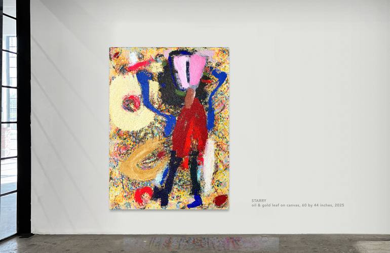 Original Abstract Expressionism Abstract Painting by Hermann Lederle