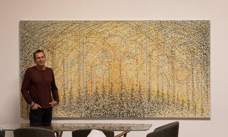 Original Abstract Expressionism Abstract Painting by Hermann Lederle