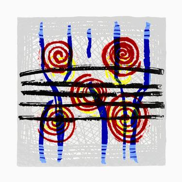 Original Conceptual Abstract Printmaking by Hermann Lederle
