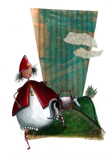 Original Illustration Cartoon Mixed Media by Arianna Piazza