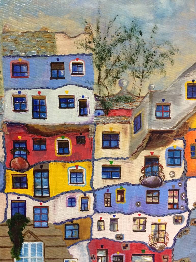 Original Fine Art Architecture Painting by Olga Ivanova