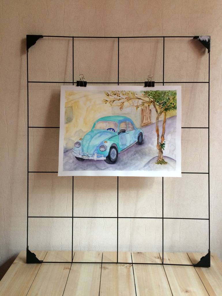 Original Fine Art Automobile Painting by Olga Ivanova