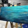 This highly textural piece encourages the eye to drift deeper through the emphasis on perspective.  

Turquoises, greens and blues worked into a textured substrate with a hint of metallic,  this is a beautiful statement piece.

Can be clad in a raw oak frame, or supplied with painted sides of choice.

Artist : Evelyn Gooley