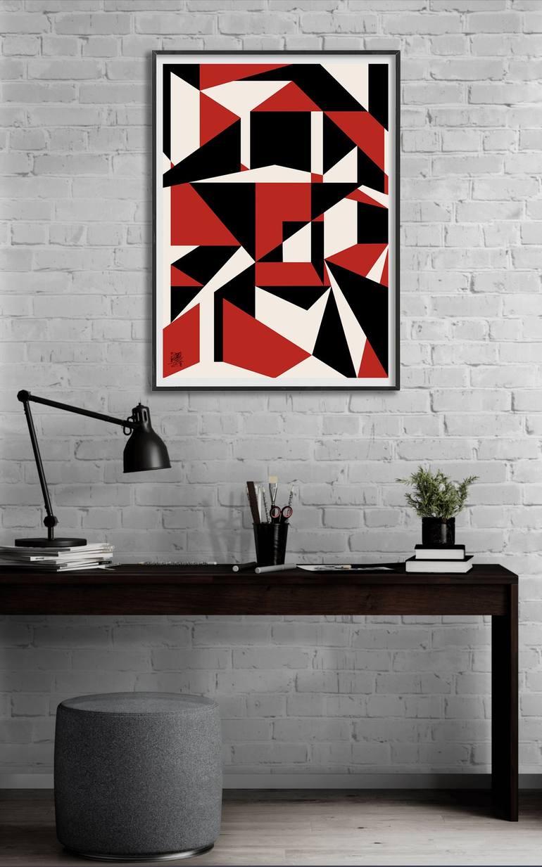 Original Abstract Geometric Digital by Osvaldo Russo