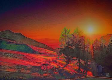 Original Abstract Expressionism Landscape Digital by Osvaldo Russo