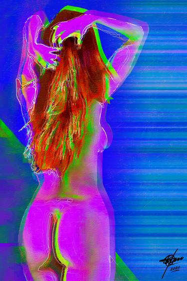 Original Pop Art Nude Digital by Osvaldo Russo