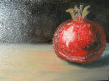 The Red Pomegranate Oil Painting Still Life thumb