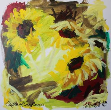 Print of Expressionism Floral Paintings by Evert van Bommel