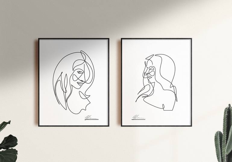 Original Women Printmaking by Nikolaos Sp Petrenitis