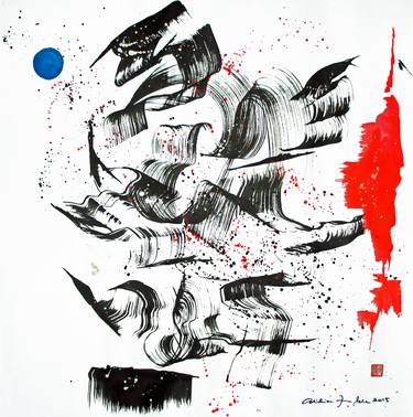 Original Abstract Expressionism Abstract Drawings by Odilia Fu