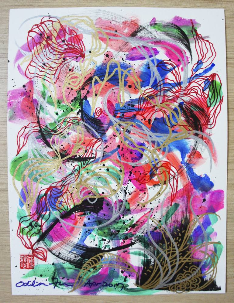 Original Abstract Drawing by Odilia Fu