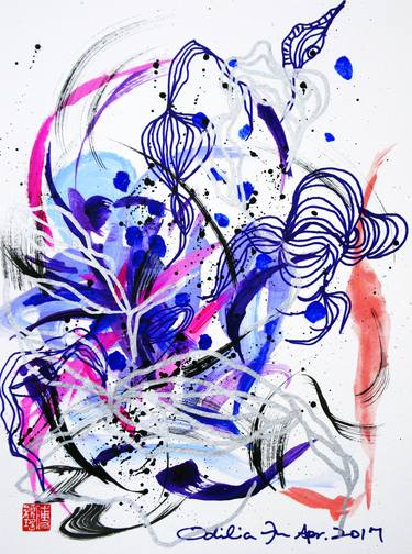 Original Abstract Drawings by Odilia Fu