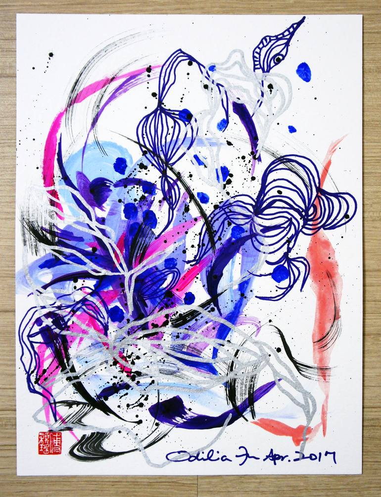 Original Abstract Drawing by Odilia Fu