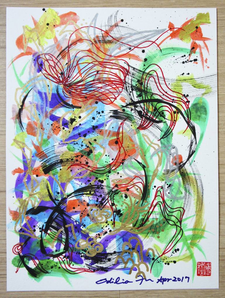 Original Abstract Drawing by Odilia Fu